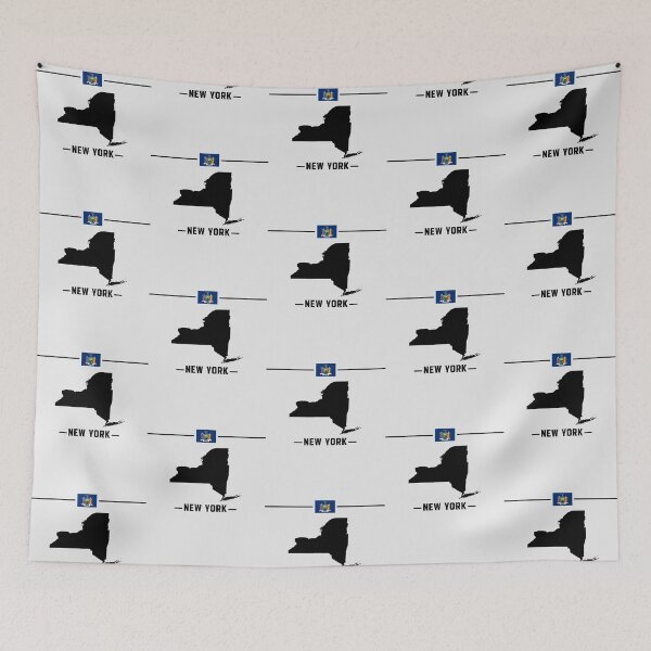 Item preview, New York State Pride, Minimalist Map & Flag Tee designed and sold by mashmosh.