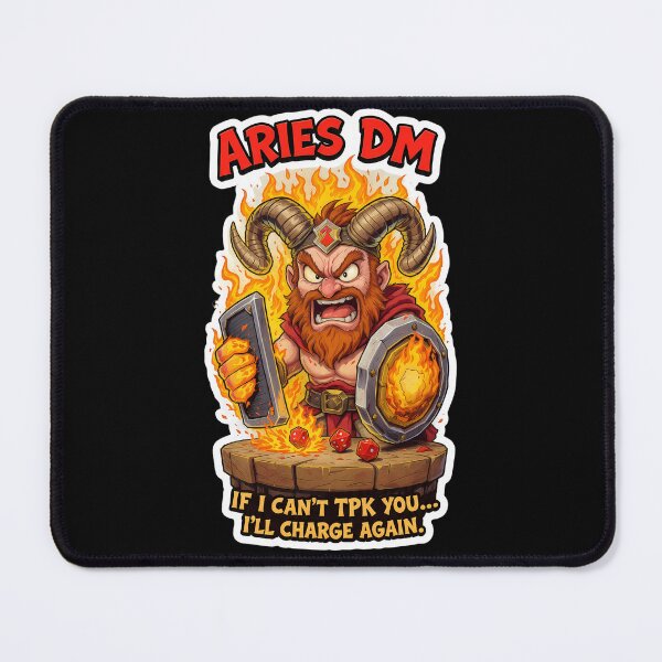 Item preview, Aries DM Sticker – Funny DnD Zodiac Dungeon Master Design Men designed and sold by RpgTools.