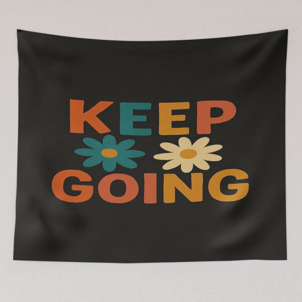 Item preview, Colorful KEEP GOING Inspirational Poster – Uplifting Quote with Flowers for Office, Gym, or Dorm Room designed and sold by Bright Nest Studio.