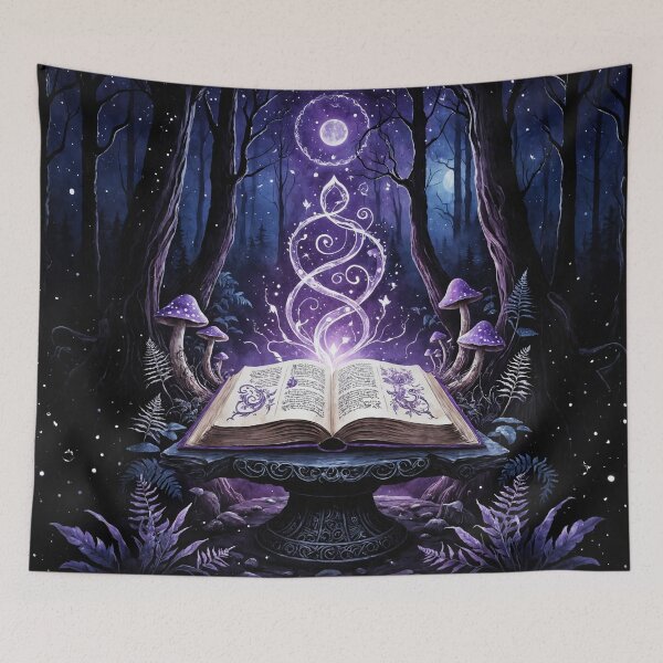 Item preview, Mystic Grimoire in Enchanted Purple Forest designed and sold by IdeaSmith.
