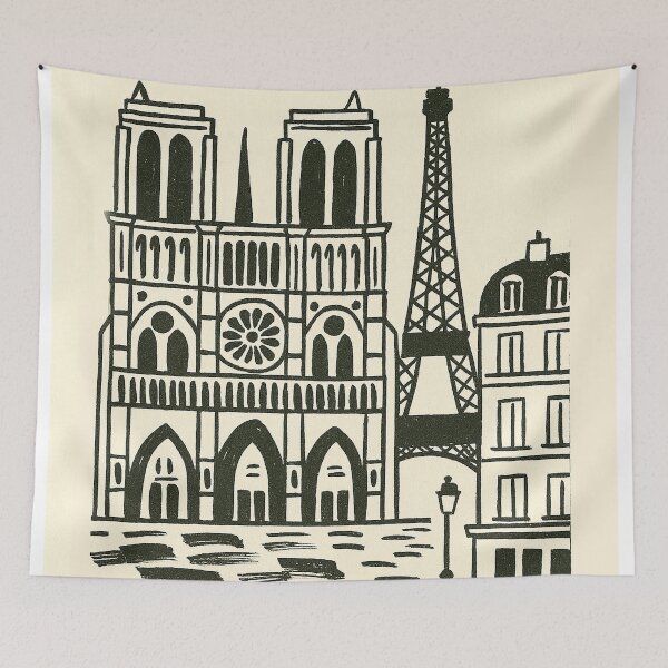Item preview, Paris travel poster vintage retro art designed and sold by Arctic frame studio.