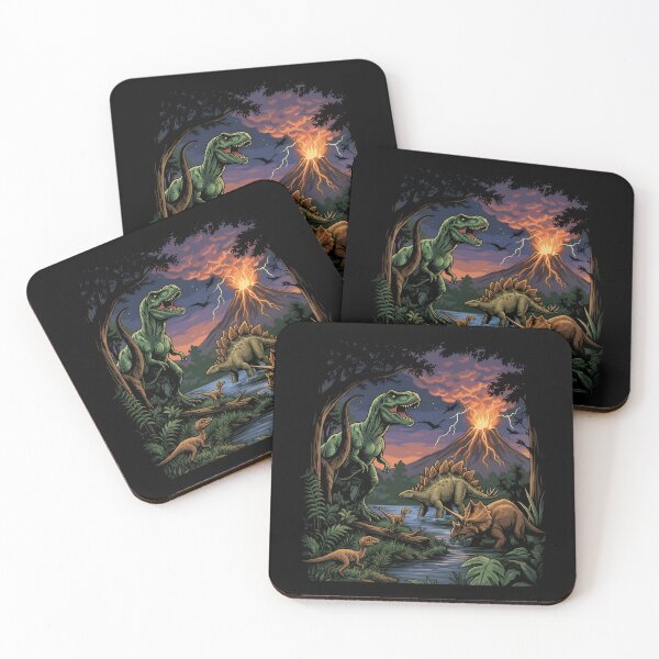 Item preview, Vintage Jurassic Dinosaur Rex and Triceratops Prehistoric designed and sold by Blok45.