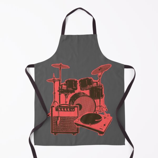 Item preview, Retro Drum & Vinyl Setup – Bold Music Gear Art designed and sold by IREMORHAN.