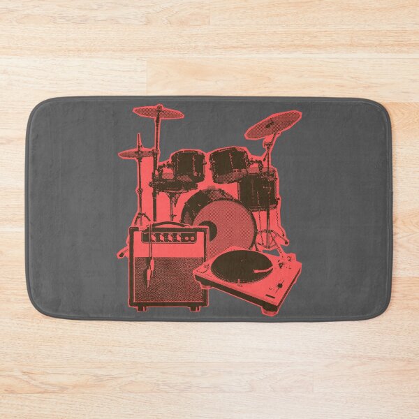 Item preview, Retro Drum & Vinyl Setup – Bold Music Gear Art designed and sold by IREMORHAN.