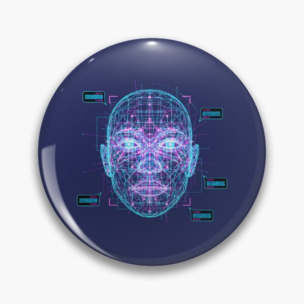 Item preview, Cyberpunk Facial Recognition - Digital Biometric Scan designed and sold by Dakson Design - Fantasy Art.