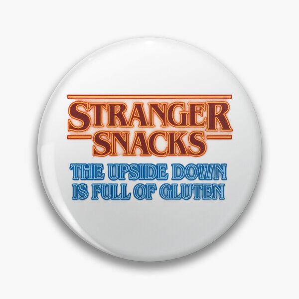 Item preview, Stranger Snacks: The Upside Down Is Full of Gluten – Retro 80s Neon Parody Design | Coeliac Humour & GF Warning designed and sold by My Gluten Free Life UK.