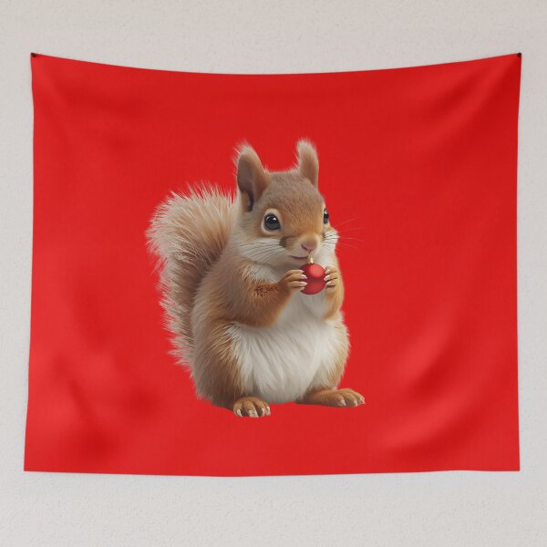 Item preview, Realistic Winter Squirrel – Cute Christmas Baby Squirrel Illustration designed and sold by EchopawCo.