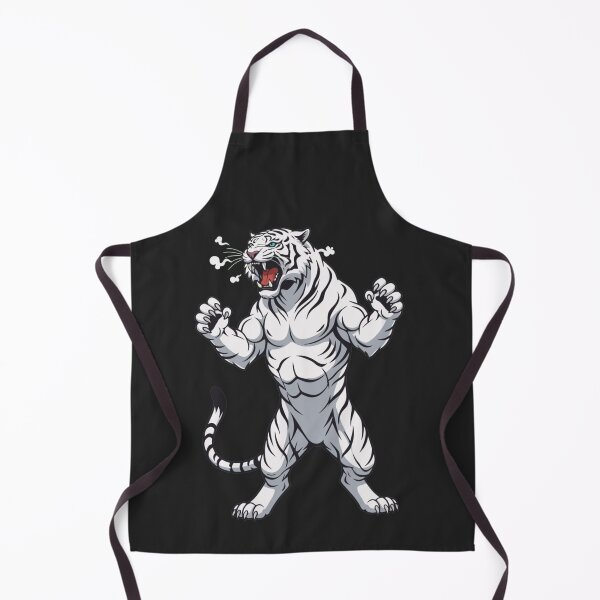 Item preview, Fierce White Tiger Warrior – Powerful Anthro Tiger Illustration designed and sold by Royalsticker.