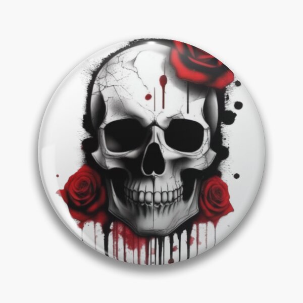 Item preview, Dripping Skull With Roses – Gothic Dark Art | Tattoo Style Streetwear Graphic designed and sold by SkullVibe Collective.