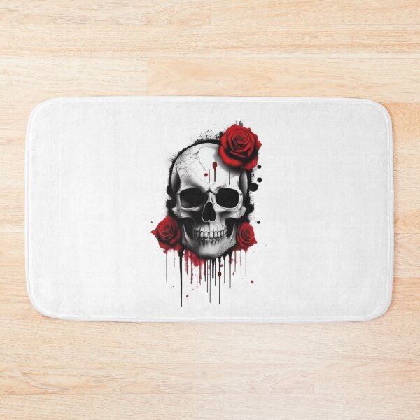 Item preview, Dripping Skull With Roses – Gothic Dark Art | Tattoo Style Streetwear Graphic designed and sold by SkullVibe Collective.