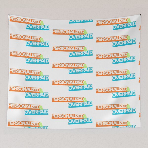 Item preview, Personalized and Overpaid Office Humor Quote designed and sold by CleanDecor.