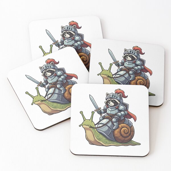 Item preview, Raccoon Knight Riding Snail designed and sold by k3rstman1.