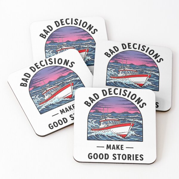 Item preview, Bad Decisions Good Stories Fishing Boat Sailor Gift designed and sold by Off-Road-Zone.