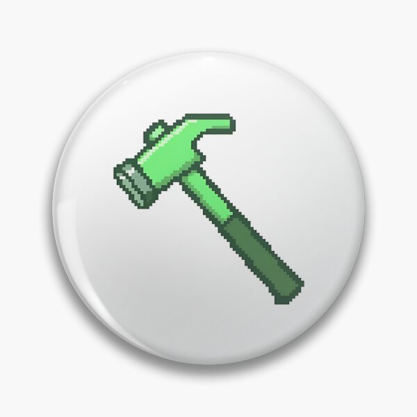 Item preview, Green Pixel Construction Hammer  designed and sold by imCaffein8ed.