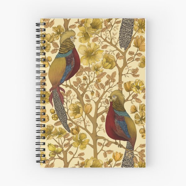 Item preview, Vintage Golden Pheasant Bird and Floral Pattern designed and sold by ReaDillo.