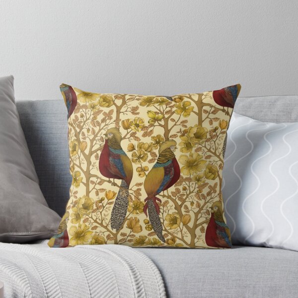 Item preview, Vintage Golden Pheasant Bird and Floral Pattern designed and sold by ReaDillo.