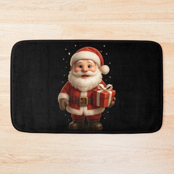 Item preview, Cute 3D Santa Claus Holding Gift – Christmas Holiday Art designed and sold by FUIRY .