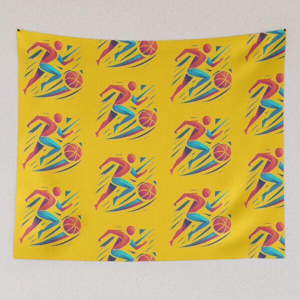 Item preview, Geometric illustration of a retro video game sports game  designed and sold by Moonshroomarts.