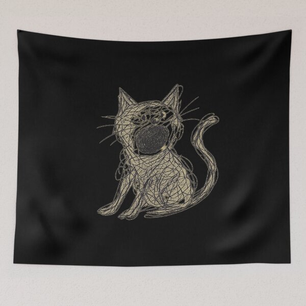 Item preview, Chaotic Scribble Cat Big Scream designed and sold by Craftiano.