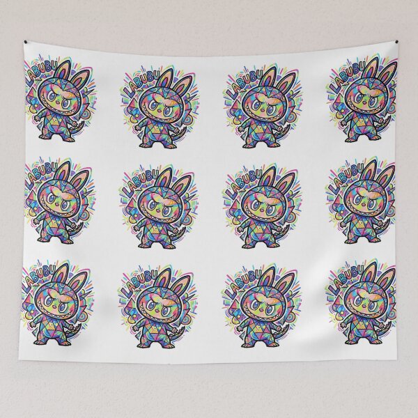Item preview,  labubu art, cute adorable labubu doll with vibrant colors designed and sold by nicnacc.
