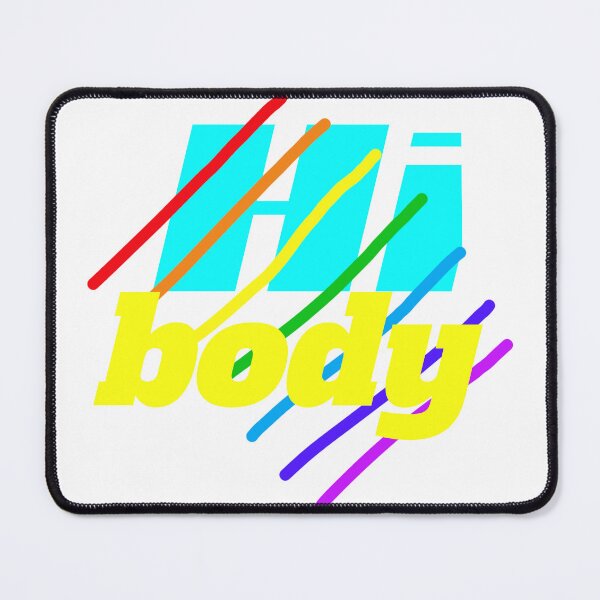 Item preview, Hi Body Rainbow Pride LGBTQ+ Body Positivity Sticker & Shirt Design designed and sold by Faali950.