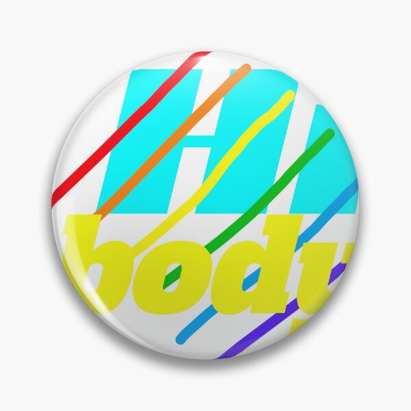 Item preview, Hi Body Rainbow Pride LGBTQ+ Body Positivity Sticker & Shirt Design designed and sold by Faali950.