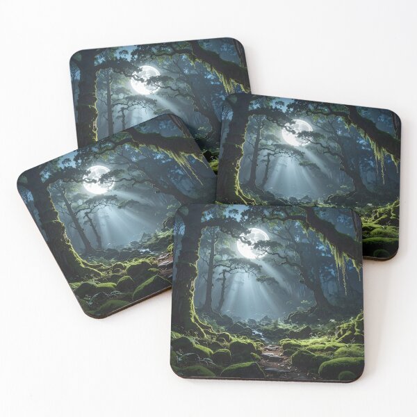 Item preview, Moon Forest – Enchanted Glade designed and sold by Schoenenwald — Art Japonais, Zen & Nature.