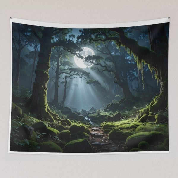 Item preview, Moon Forest – Enchanted Glade designed and sold by Schoenenwald — Art Japonais, Zen & Nature.