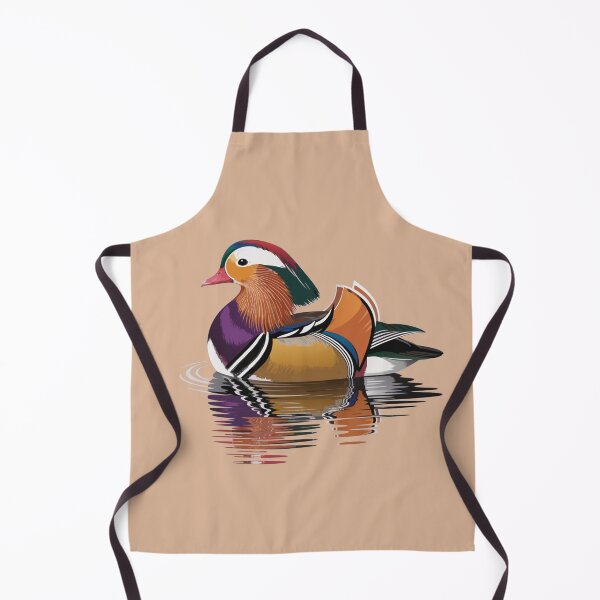 Item preview, Colorful Mandarin Duck on Water – Elegant Wildlife Illustration designed and sold by Royalsticker.