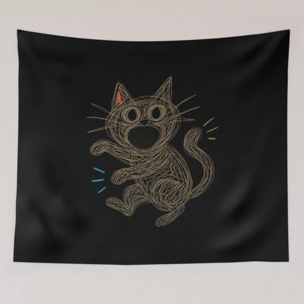 Item preview, Chaotic Scribble Cat Big Scream designed and sold by Craftiano.