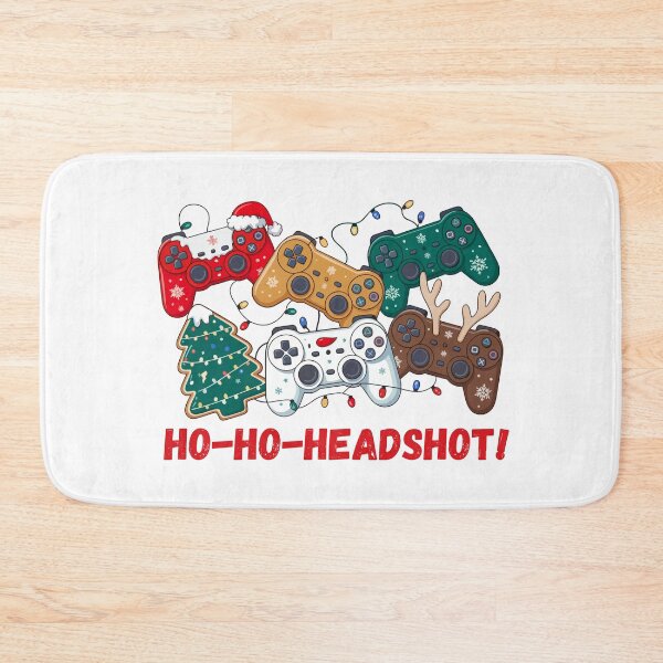Aperçu de l'œuvre Ho Ho Headshot Drôle Gamer Noël créée et vendue par CleanDecor.
