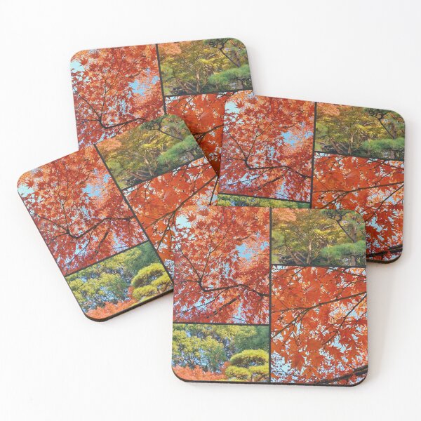 Item preview, Japanese Garden collage - red autumn leaves -  fall foliage  designed and sold by TalBright.