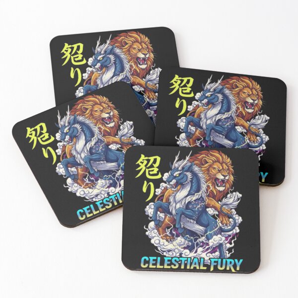 Item preview, Celestial Fury – Dragon and Lion Power Clash designed and sold by Dogandesighn.
