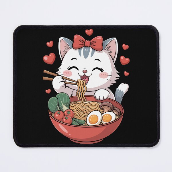 Item preview, Cat Enjoying Ramen designed and sold by jkrphoto.