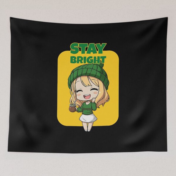 Item preview, Cute Chibi Anime Girl Drinking Yerba Mate designed and sold by flamini.