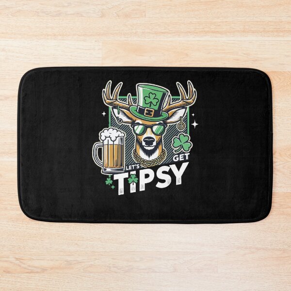 Item preview, Let's Get Tipsy Leprechaun Deer Mug Shamrock designed and sold by LuminOrb.