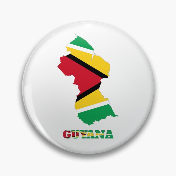 Item preview, Guyana Flag map design designed and sold by BasbiArt.