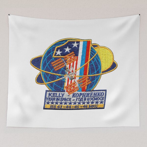 Item preview, ISS: One Year Mission Logo designed and sold by Nikki SpaceStuffPlus.
