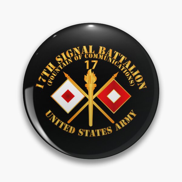 Item preview, Army - 17th Signal Battalion w Unit Number - Branch - USA designed and sold by Military Insignia Products.