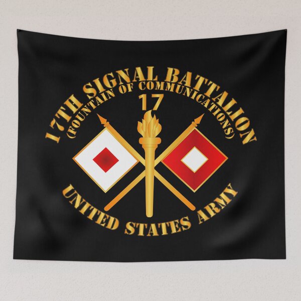 Item preview, Army - 17th Signal Battalion w Unit Number - Branch - USA designed and sold by Military Insignia Products.