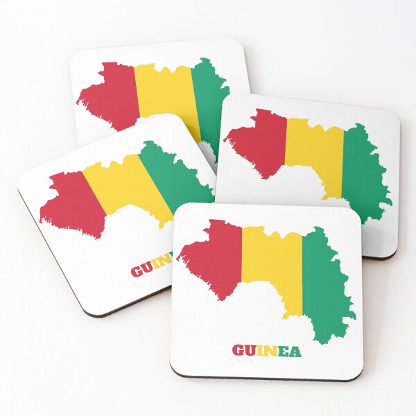 Item preview, Guinea Flag map design designed and sold by BasbiArt.