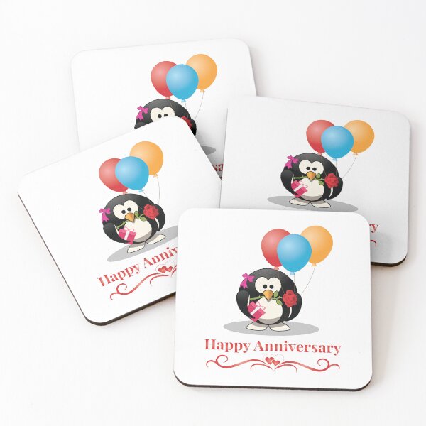 Item preview, Happy Anniversary Gift for Couples – Romantic Minimal Typography designed and sold by PixelWaveBD.