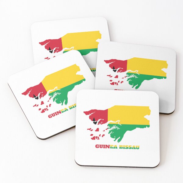 Artikelvorschau, Guinea-Bissau Flagge Kartendesign entworfen und verkauft von BasbiArt.