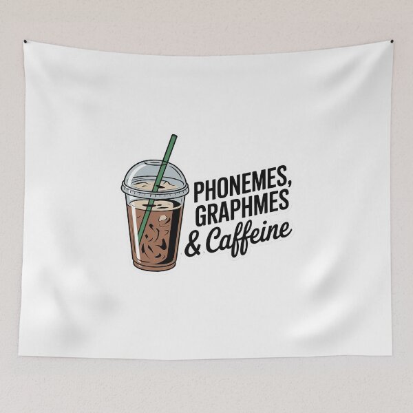 Item preview, Phonemes Graphemes and Caffeine Reading Specialist Teacher  designed and sold by lilLilaBatArt.