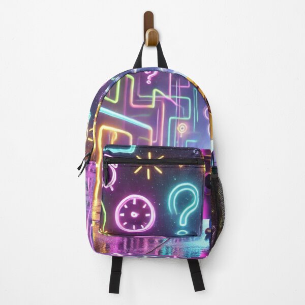 Item preview, Lost Coffee in the Neon Maze – Cute Vaporwave Confusion Art designed and sold by ComedyInkFactor.