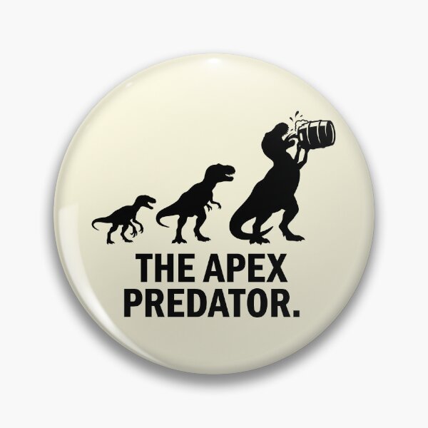 Item preview, The Apex Predator Evolution - T-Rex Drinking Beer Keg Silhouette designed and sold by Imaginationbeyond.