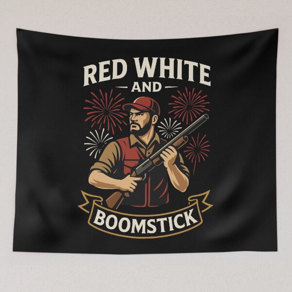 Item preview, Red White And Boomstick Hunting 4th of July designed and sold by LuminOrb.