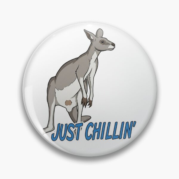 Item preview, Just Chillin' Kangaroo – Funny Australian Animal Sticker designed and sold by FluffinCool.