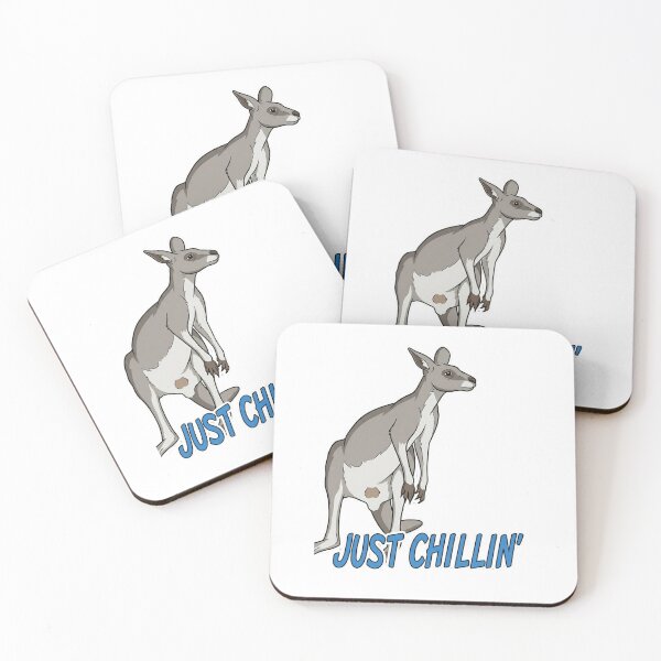 Item preview, Just Chillin' Kangaroo – Funny Australian Animal Sticker designed and sold by FluffinCool.