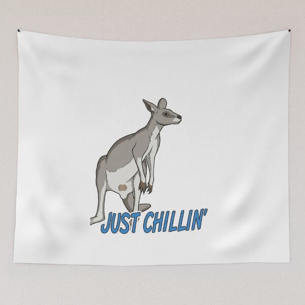 Item preview, Just Chillin' Kangaroo – Funny Australian Animal Sticker designed and sold by FluffinCool.